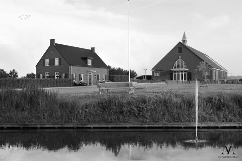 3D voorkant   pastorie Berkenwoude   bij dag   AA+ ontwerpbureau bv   zw
