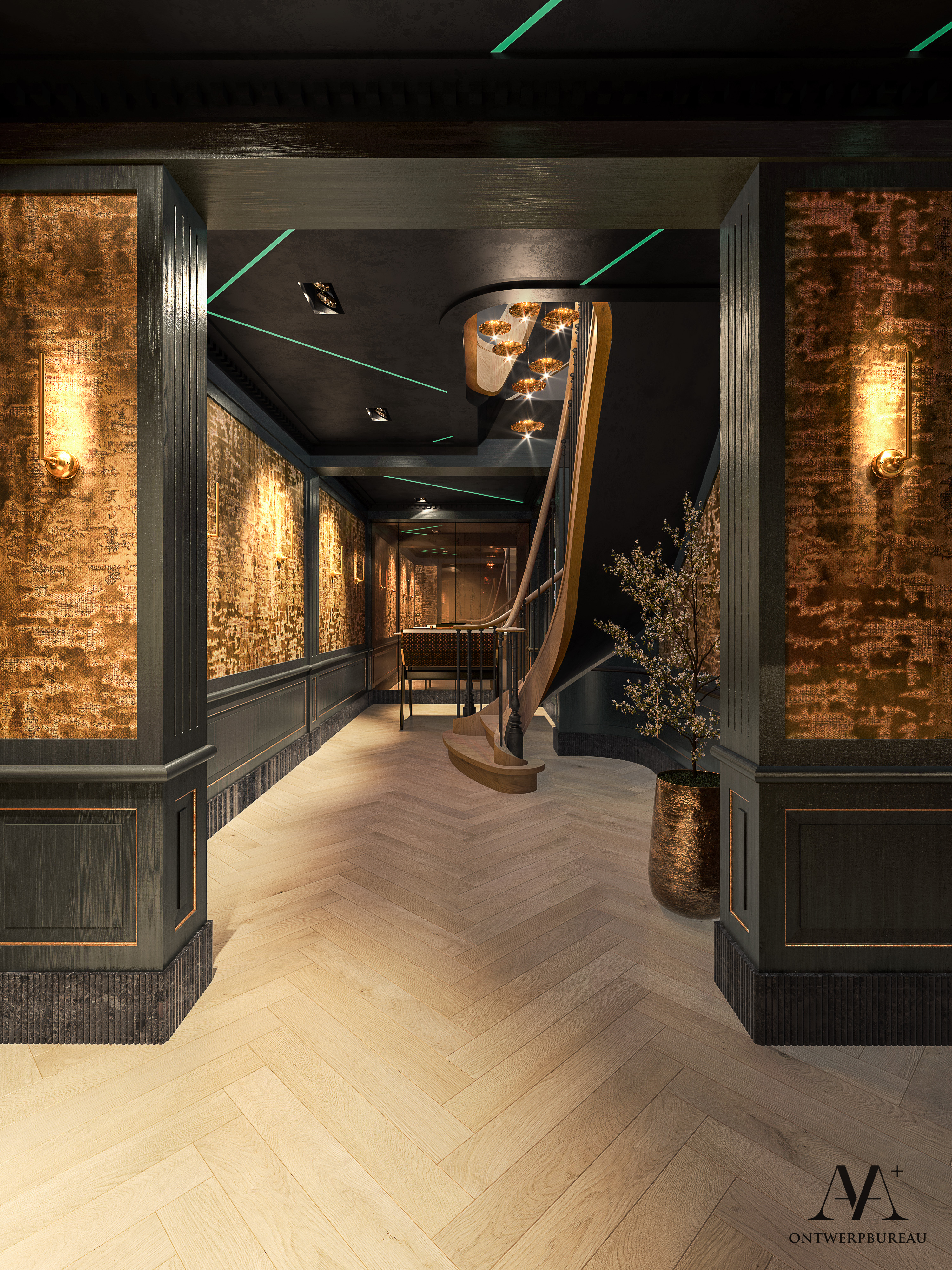 Residenti&euml;le villa interieur   3D kelder   AA+ ontwerpbureau   Marinus Weijers